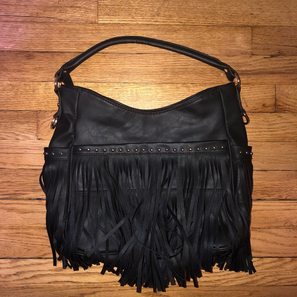 Faux Leather Satchel Bag